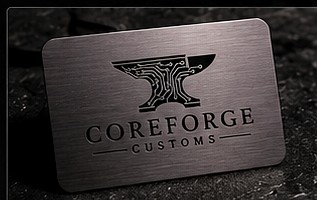 Laser engraved business cards